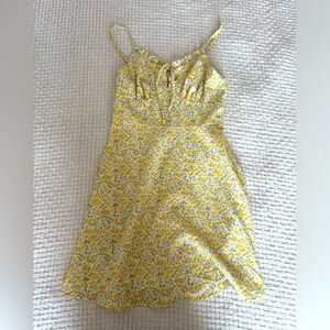 CIDER | Yellow Floral Mini Sundress